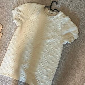 Zara cream mini dress size L